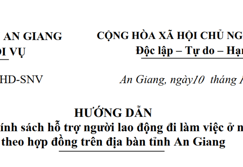 An Giang: Chính sách hỗ trợ người lao động đi làm việc ở nước ngoài theo hợp đồng