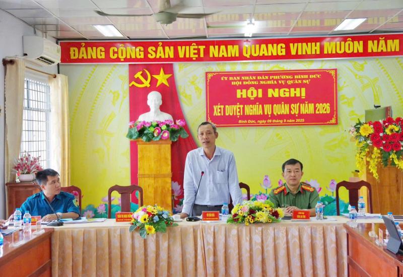 PHƯỜNG BÌNH ĐỨC XÉT DUYỆT NGHĨA VỤ QUÂN SỰ NĂM 2026