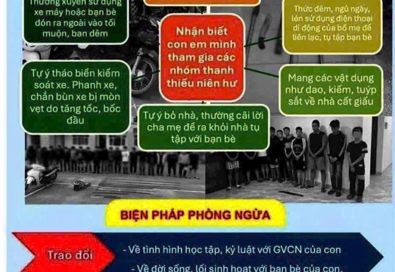 Phòng ngừa tình trạng thanh thiếu niên hư tham gia gây rối trật tự công cộng trên đường phố